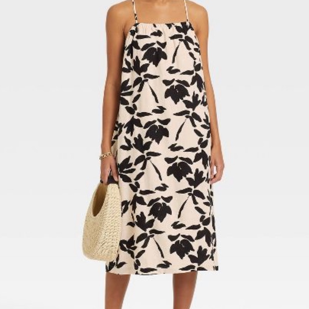 NWT A new day linen floral dress size Medium